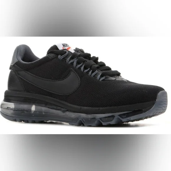 Nike Black Athletic Shoes with Air Max Cushioning - Picture 1 of 5